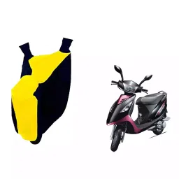 Auto Pearl Waterproof Two Wheeler Cover For TVS Scooty Streak (Yellow & Blue)-image-73