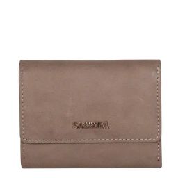 SASSORA Beige Solid Rfid Tri-Fold Wallet for Women-22