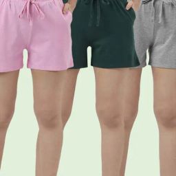 Dreamz by Pantaloons Pink Green Cotton Shorts-image-57