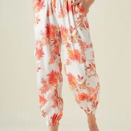 The Kaftan Company White Printed Lounge Pants-image-81