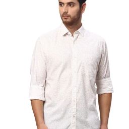 Raymond White Slim Fit Printed Shirt-picture-26