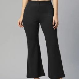 Melon by PlusS Black Regular Fit Mid Rise Trousers-image-27