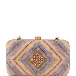OSTY Embellished Jute Box Clutch-image-73