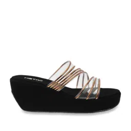 Metro Women's Antique Gold Casual Wedges-picture-0