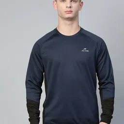 Alcis Men Navy Blue Solid Sweatshirt-image-48