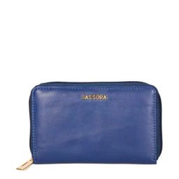 SASSORA Blue Solid Rfid Zip Around Wallet for Women-42