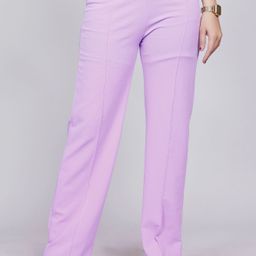 NU CLOTHS Women Relaxed Straight Leg High-Rise Trousers-image-47