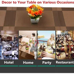 We3 Brown Textured Table Placemats image 3