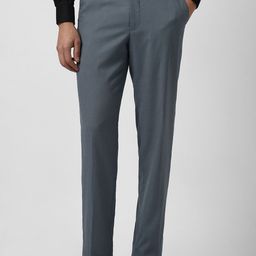 Van Heusen Slim Fit Textured Formal Trousers-image-121
