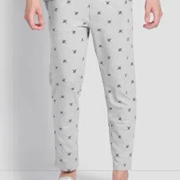 U.S. Polo Assn. Grey Cotton Regular Fit Printed Lounge Pants-picture-8