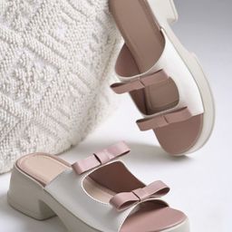 Street Style Store PU Flatform Sandals with Bows-15