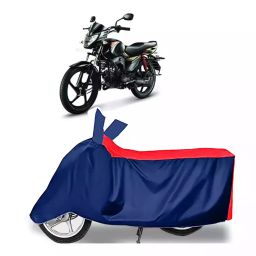 Auto Pearl Two Wheeler Cover with Bag for Mahindra Pantero, Red & Blue-image-88