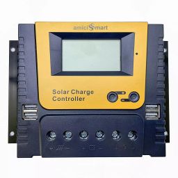amiciSmart Solar Charge Controller, 4-Stage Intelligent Lithium Battery Regulator for Solar Panel image 2