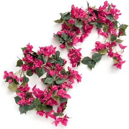 Nutts Pink 2 Pieces Hanging Bougainvillea Vine Artificial Flower-27
