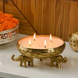 SITARRA LIVING Gold-Toned Jar Candle-19