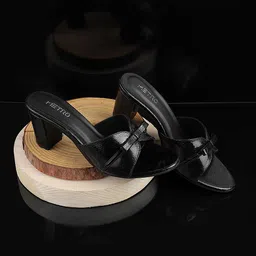 Metro Textured Square Toe Block Heels-10