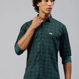 Majestic Man Men Comfort Slim Fit Checked Pure Cotton Casual Shirt-picture-17