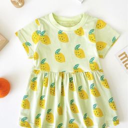 LULU & SKY Girls Printed Round Neck Pleated Detail Fit & Flare Midi Dress-picture-48