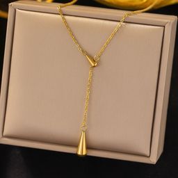 GOLDIWALA Gold-Plated Stainless Steel Chain Necklace-52