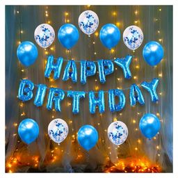 Bubble Trouble Blue Birthday Decoration Balloons Set -Pack of 25 Pcs-36