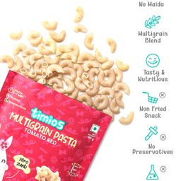 timios Non-Fried No-Maida Healthy Instant Tomato Red Macaroni Pasta made with Brown Rice and Corn - 195 g-6