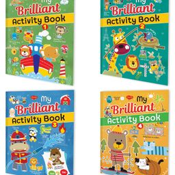 Set of 4 My Brilliant Activity Book 1 and 2 and  3 and 4 Puzzles and Riddles Book - English-18