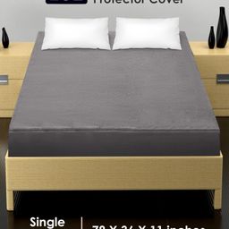 Zoe Waterproof Single Bed Size Mattress Protector - Grey-image-68