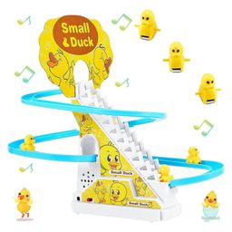 AKN TOYS Duck Slide Toy Set , Musical Duckling with Stairs and Music Lights and Music 3 Duck-Pack of 1-color May Vary-17