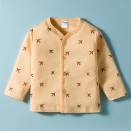 Tango Single Jersey Knit Full Sleeves Jhabla with Vehicle Print - Golden-picture-9