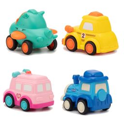 SVE Unbreakable Friction Powered Inertia Toy Set of Train, Taxi, Aircraft & Ambulance for Kids Pack of 4 - Multicolor image 2
