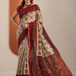 Libas Floral Zari Saree-picture-12