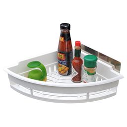 Kookee Wall Mounted Multi-Function Self Adhesive Plastic Corner Rack image 3