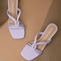 LOUIS STITCH Women Cross Knot Stilleto Heel Mule Sandals-23