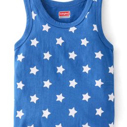 Babyhug 100% Cotton Knit Sleeveless Vests with Dino Print & Stripes Pattern Pack of 3 - Multicolor image 4