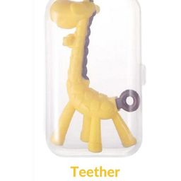 numum BPA Free, Flexible, Soft Silicone Giraffe Giraffe Shape Teether- Multicolor (Color and design may vary) image 4