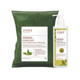 Jiva Henna Hair Care Powder-200g & Henna Shampoo Combo-200ml-45