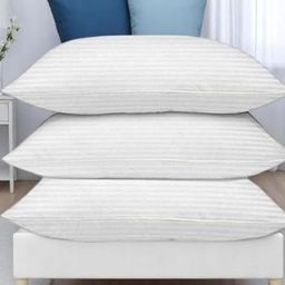 Shadowkart White 3 Pieces Fibre Filled Polyester Ultra Soft Sleep Pillows-17