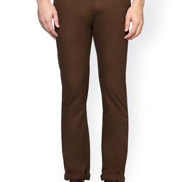 Peter England Men Brown Skinny Fit Solid Chinos-image-22