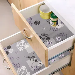 Kuber Industries Grey & White 2 Pieces Printed Water Resistant Shelf Liner Organisers-15