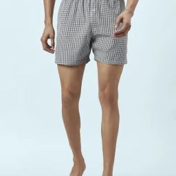 Ajile by Pantaloons Black & White Cotton Regular Fit Checks Boxers-picture-10