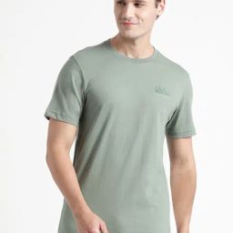 Wildcraft Sage Green Cotton Regular Fit Printed T-Shirt-image-22