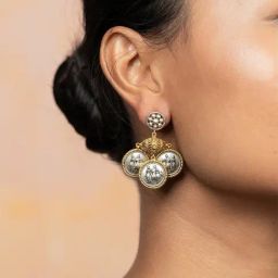 Shaya 92.5 Sterling Silver Jodi Coin Dangler Earrings for Women-picture-17