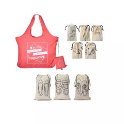 IVILLAGE IV-BIPP-TP-SCF-MM Cotton & Fabric Microfiber Tote Bag Pink Suitable For Multi Purpose (Set of 9)-image-11