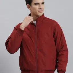 Monte Carlo Maroon Regular Fit Jacket-picture-12