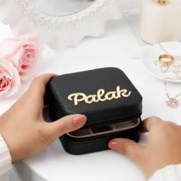 Personalized Mini Jewellery Organizer Box - Black-image-19