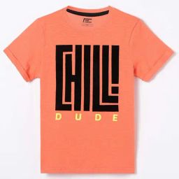 Fame Forever by Lifestyle Kids Coral Pink Cotton Printed T-Shirt-image-63