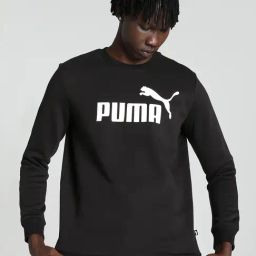 Puma Essentials Black Regular Fit Logo Print Sweatshirt-picture-17