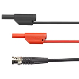 SCHUTZINGER TEST LEAD, BNC PLUG-4MM BANANA PLUG, 1M, SKO 89-58 / 100 / SW-6