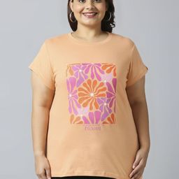 Sizeupp Women Floral Tropical Pockets T-shirt-image-39