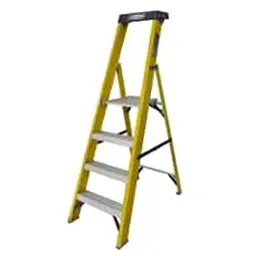 Ladderman LMP-2104 4 Steps FRP Fiber Glass Yellow Platform Safety Ladder-picture-36
